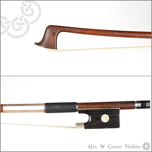 Unstamped German violin bow, c.1890-0
