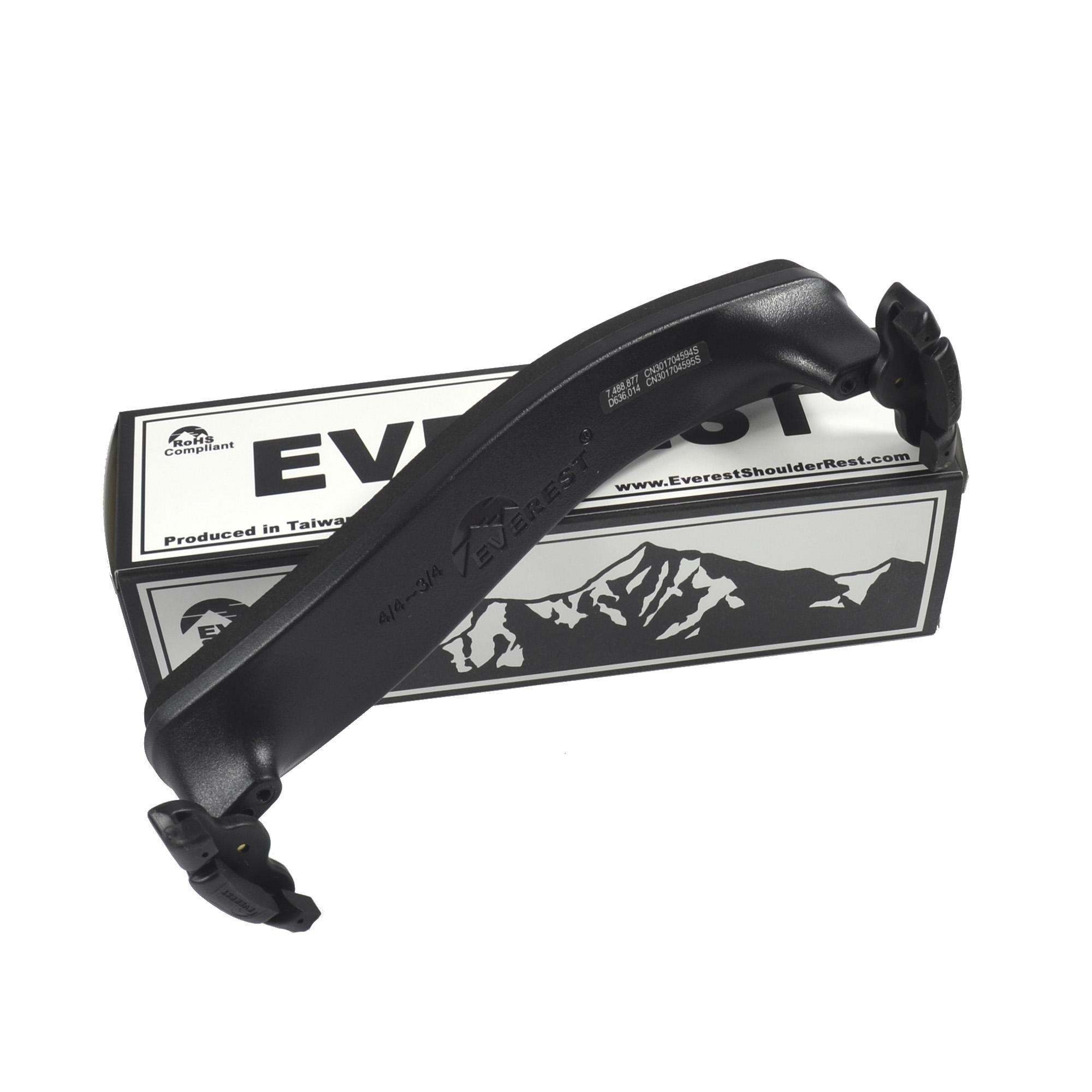 Everest Violin Shoulder Rest Black 4/4