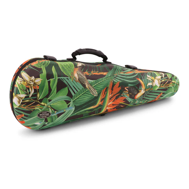 Jakob Winter Greenline Violin case in Jungle pattern