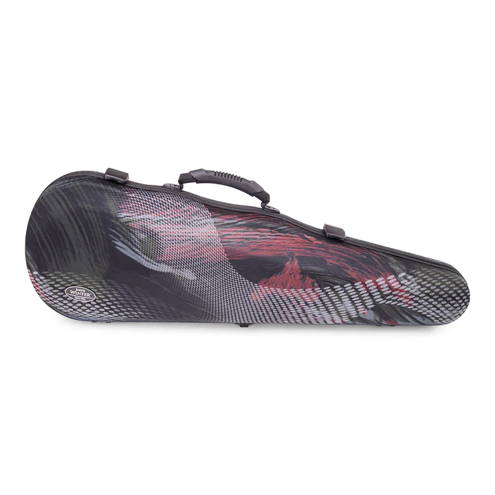Jakob Winter Greenline Violin Case in Pop pattern show from a side view