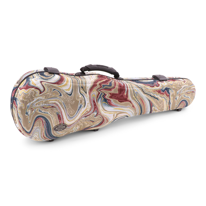 Jakob Winter shaped Violin case, view of case on its side